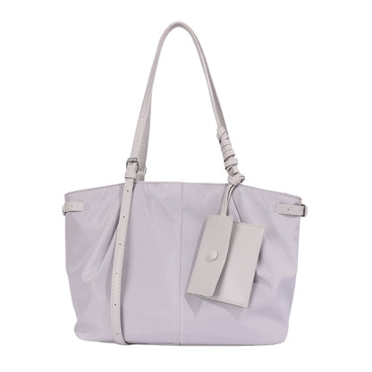 Square PU Leather Tote Bag For Women Featuring Sewing Thread Detail And Single Shoulder Strap, Ideal For Autumn