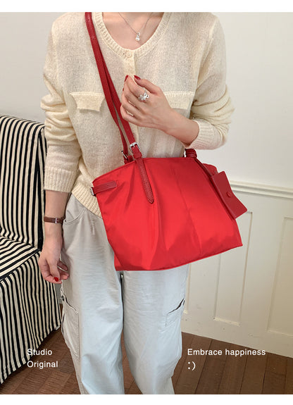 Square PU Leather Tote Bag For Women Featuring Sewing Thread Detail And Single Shoulder Strap, Ideal For Autumn