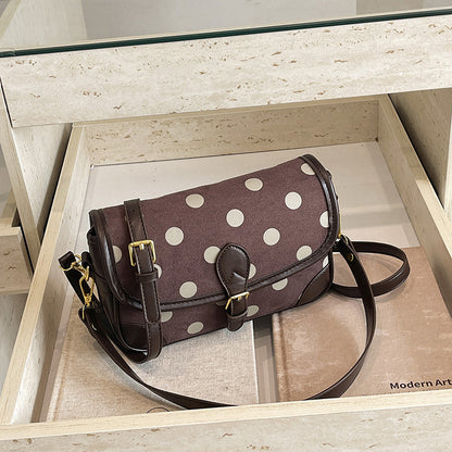 Women’s Square Crossbody Bag With Sewing Thread Detail, Single Shoulder Strap, Perfect For Autumn