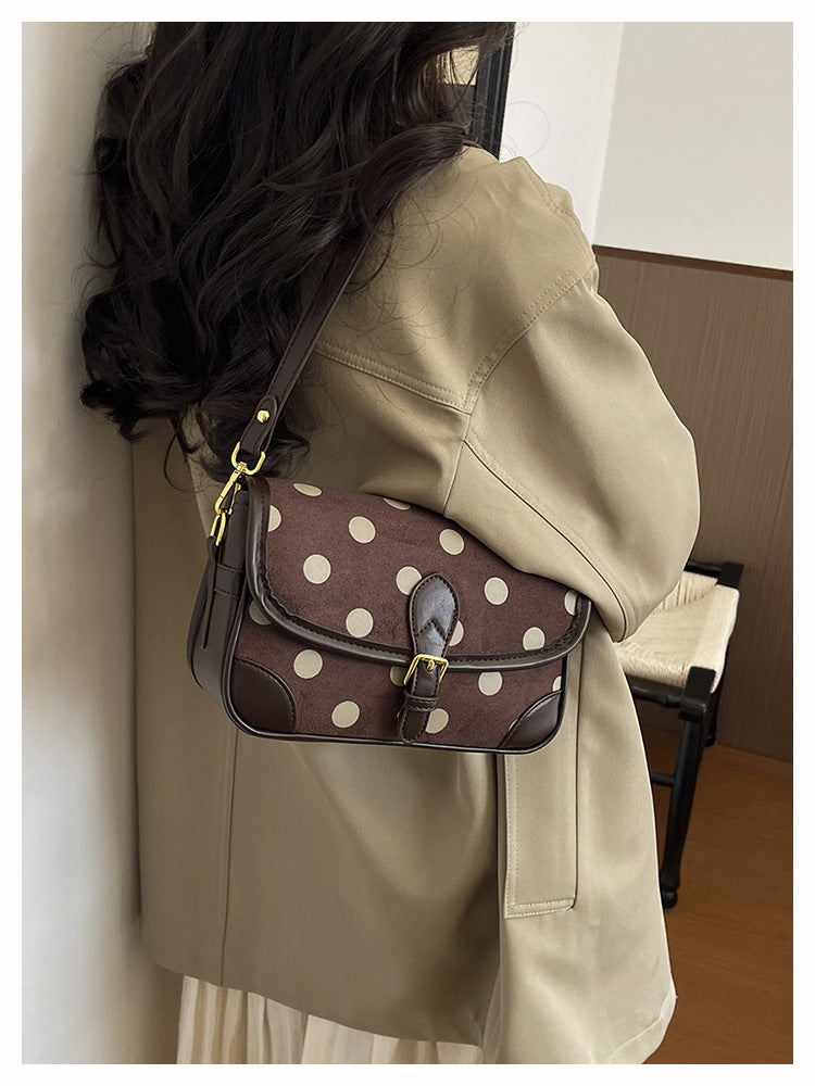 Women’s Square Crossbody Bag With Sewing Thread Detail, Single Shoulder Strap, Perfect For Autumn