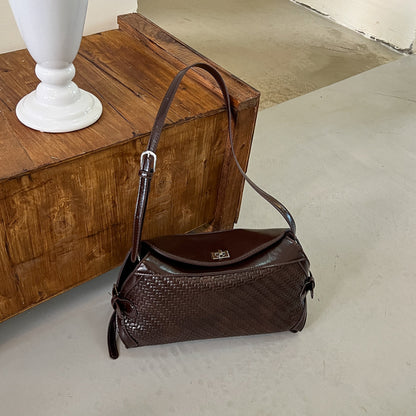 Women’s PU Leather Crossbody Bag In Pillow Shape With Braid Detail And Top Handle, Perfect For Autumn