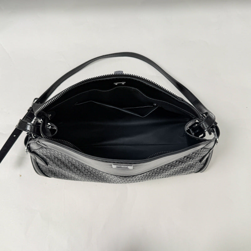 Women’s PU Leather Crossbody Bag In Pillow Shape With Braid Detail And Top Handle, Perfect For Autumn