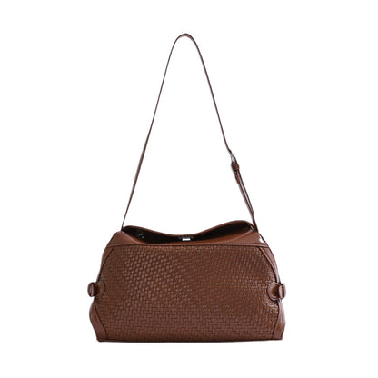 Women’s PU Leather Crossbody Bag In Pillow Shape With Braid Detail And Top Handle, Perfect For Autumn