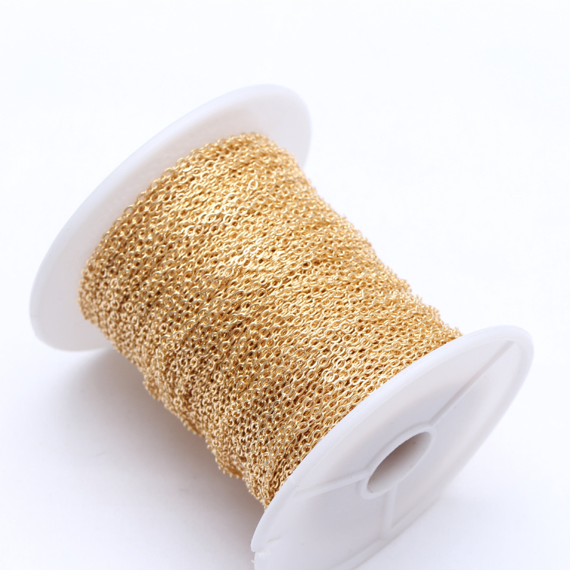 Sweet Cable Chain Jewelry Accessory Featuring Electroplated 14K Real Gold Plated Copper