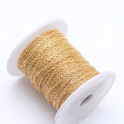 Sweet Cable Chain Jewelry Accessory Featuring Electroplated 14K Real Gold Plated Copper