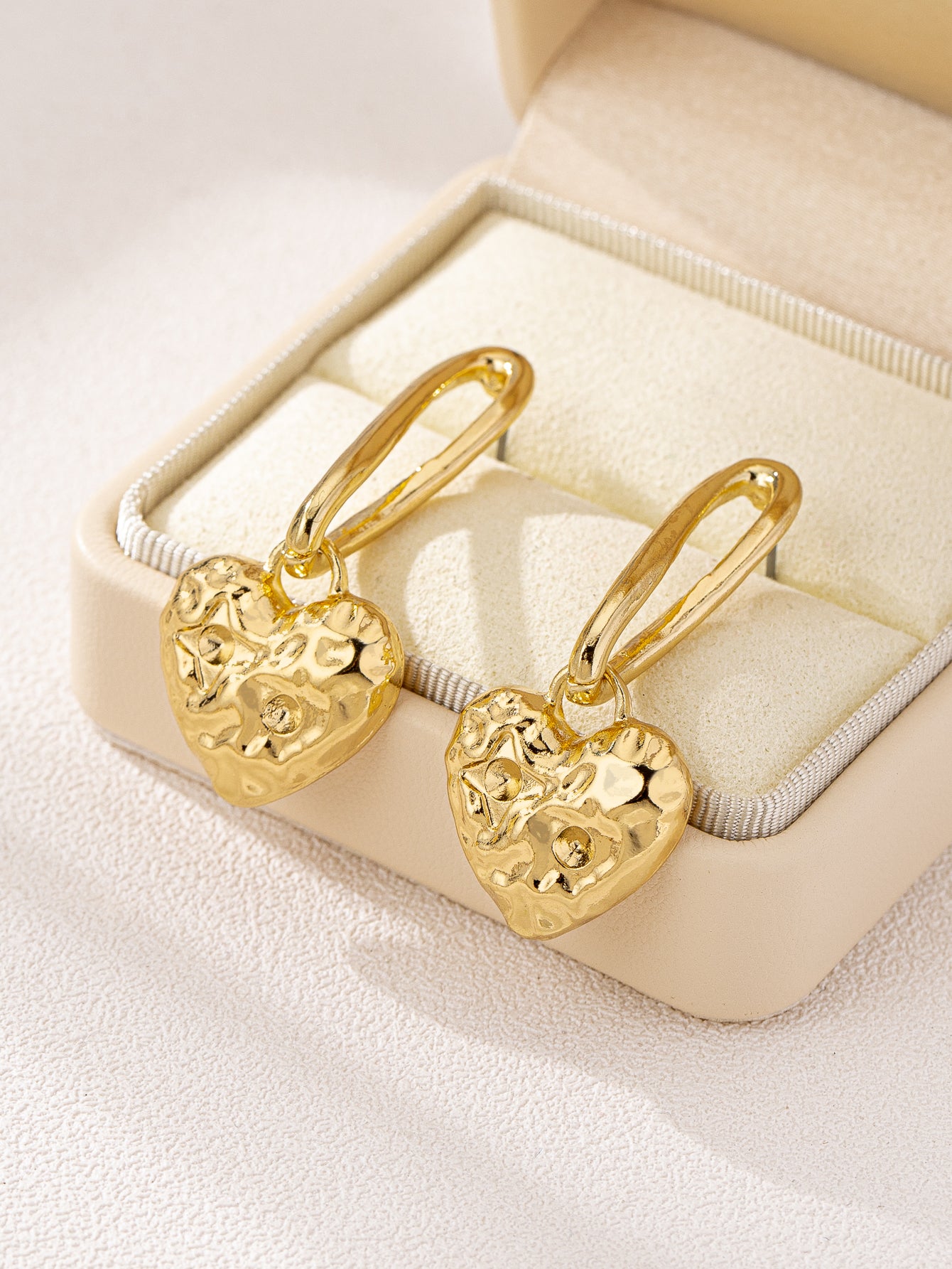 Bohemian Heart Shape Tassel Earrings In Zinc Alloy With Golden Plated Finish And Iron Ear Pins, Unisex Design