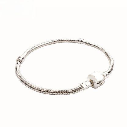 Original Design Crown Alloy Chain Featuring Electroplated Craftsmanship With Silver Beaded Chain Jewelry Accessories