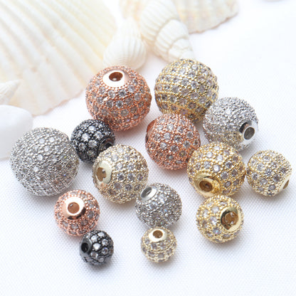 18K Real Gold Plated Zircon Spacer Bars With 4mm Diameter Featuring Electroplated Craftsmanship In Ethnic Style
