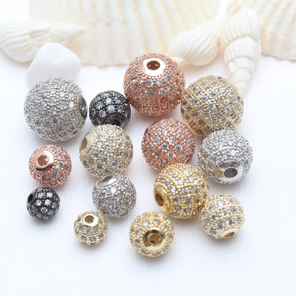 18K Real Gold Plated Zircon Spacer Bars With 4mm Diameter Featuring Electroplated Craftsmanship In Ethnic Style