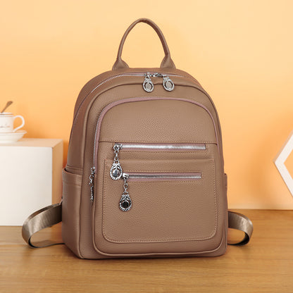Women’s PU Sewing Thread Backpack, Wear-Resistant Design, Perfect For Summer Use