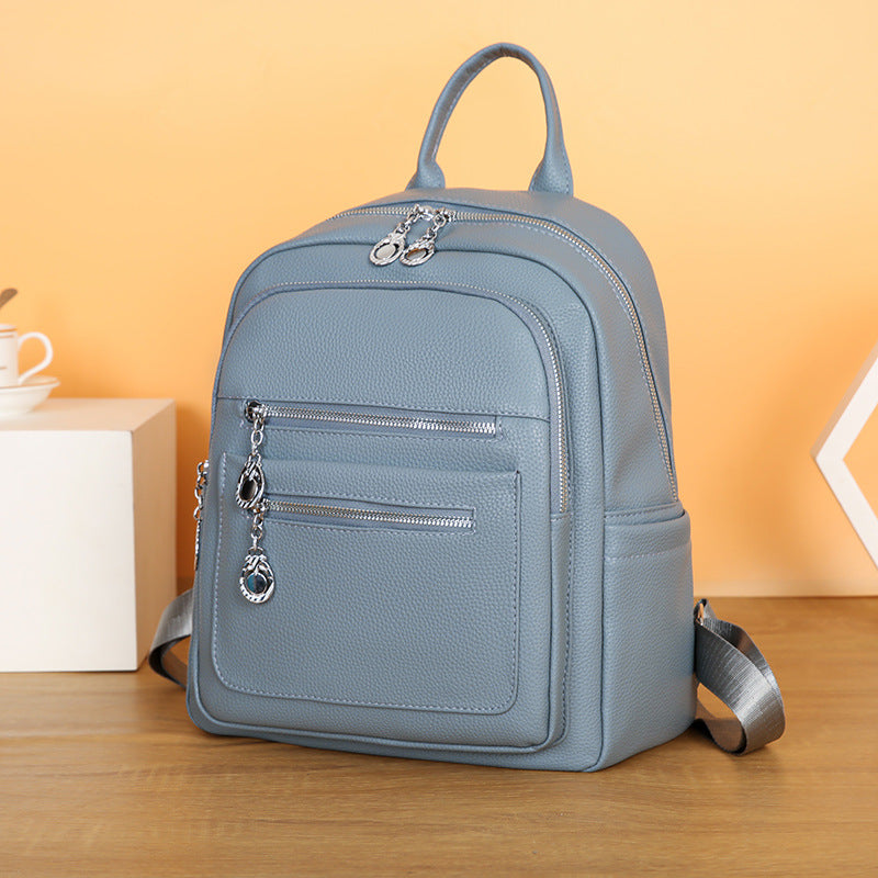 Women’s PU Sewing Thread Backpack, Wear-Resistant Design, Perfect For Summer Use