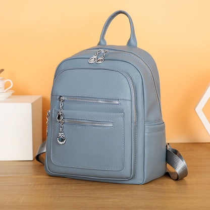 Women’s PU Sewing Thread Backpack, Wear-Resistant Design, Perfect For Summer Use