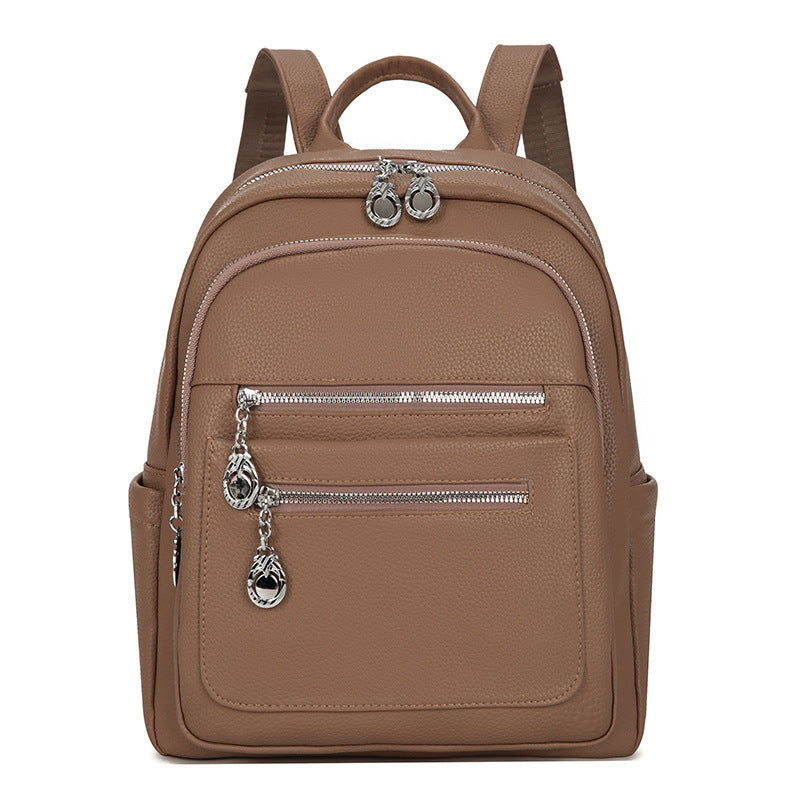 Women’s PU Sewing Thread Backpack, Wear-Resistant Design, Perfect For Summer Use