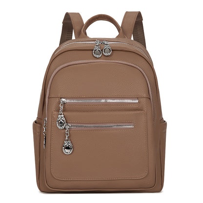 Women’s PU Sewing Thread Backpack, Wear-Resistant Design, Perfect For Summer Use