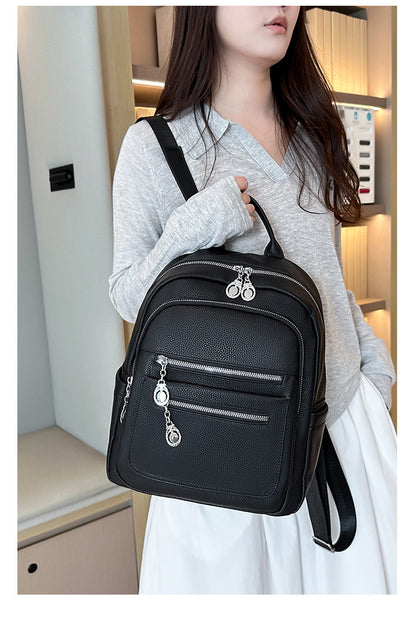 Women’s PU Sewing Thread Backpack, Wear-Resistant Design, Perfect For Summer Use