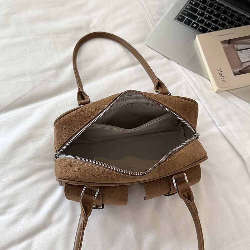 Women’s Underarm Bag In PU Leather Featuring Sewing Thread Fashion Element With Splicing And Pillow Shape, Perfect For Summer