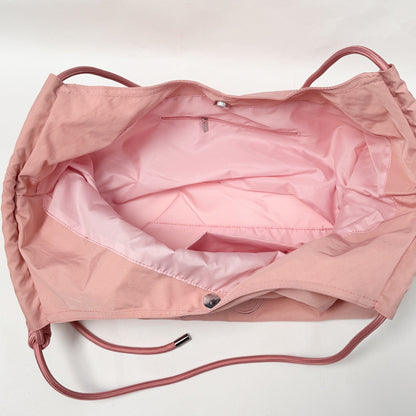 Women’s Square Polyester Tote Bag With Sewing Thread Detail, Single Shoulder Strap, Perfect For Spring And Summer