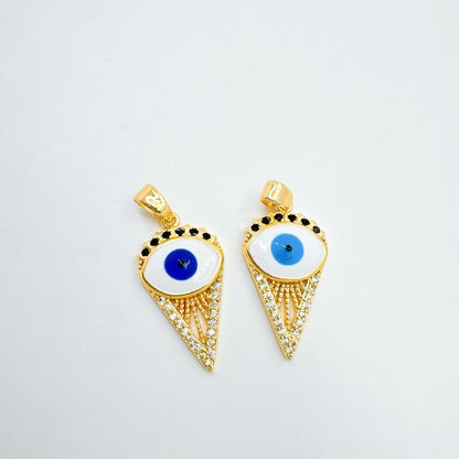 Devil's Eye Copper Pendant For Women In Blue, Perfect For Summer Wear