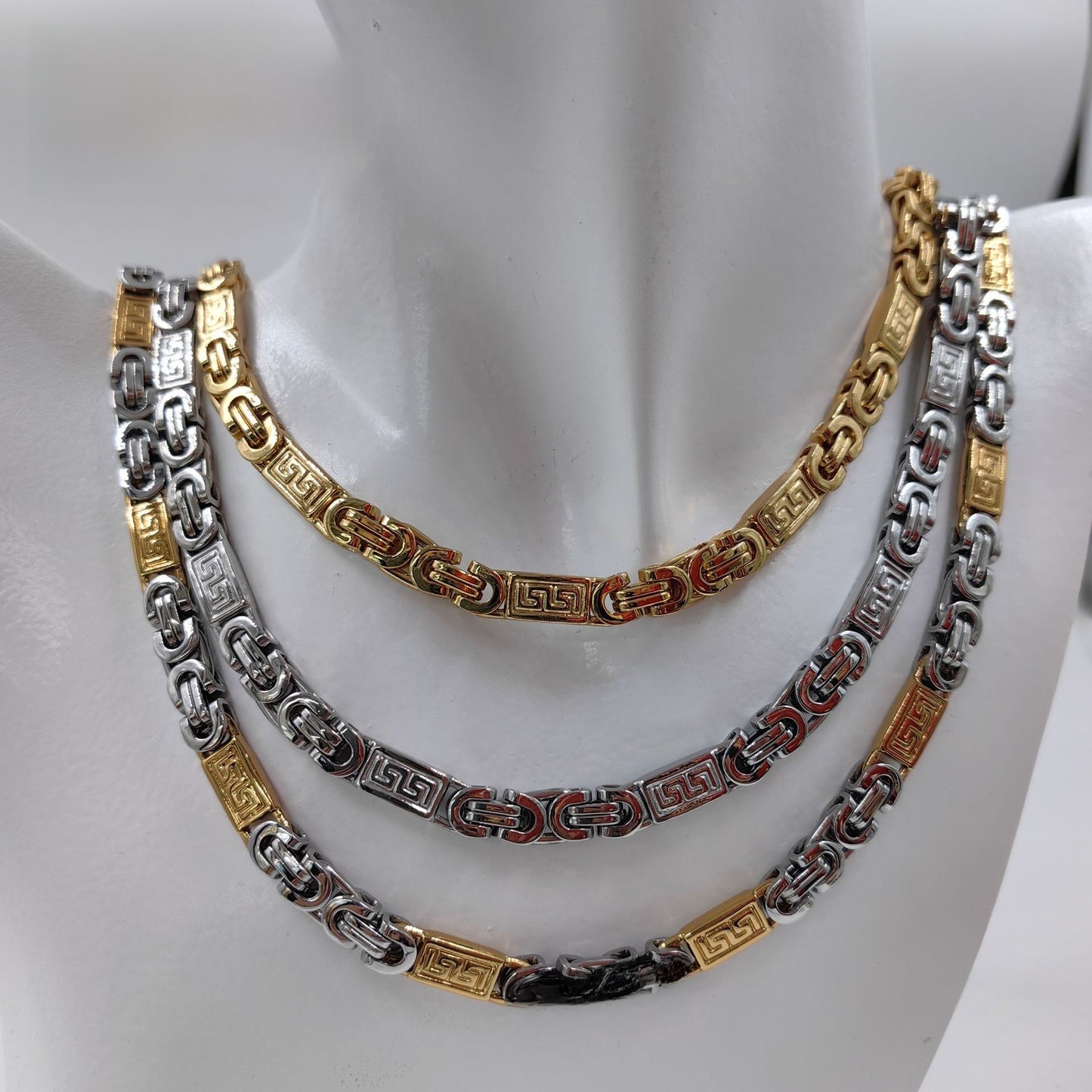 Handmade Paper Clip Necklace In Steel Color With 304 Stainless Steel Paperclip Chain, Simple Style, Unisex