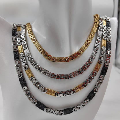 Handmade Paper Clip Necklace In Steel Color With 304 Stainless Steel Paperclip Chain, Simple Style, Unisex