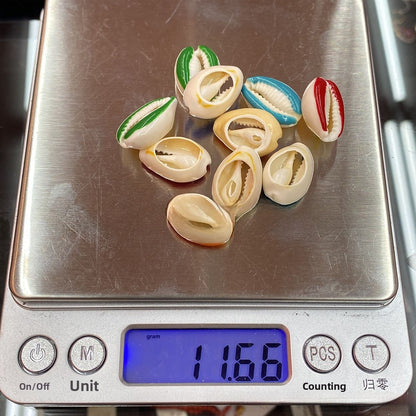 20 PCS Conch Shell Beads For Jewelry Making In Green Featuring Bleach Craftsmanship With Baroque Style