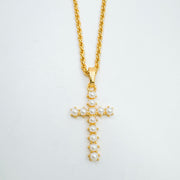 Cross - Pearl (Necklace)