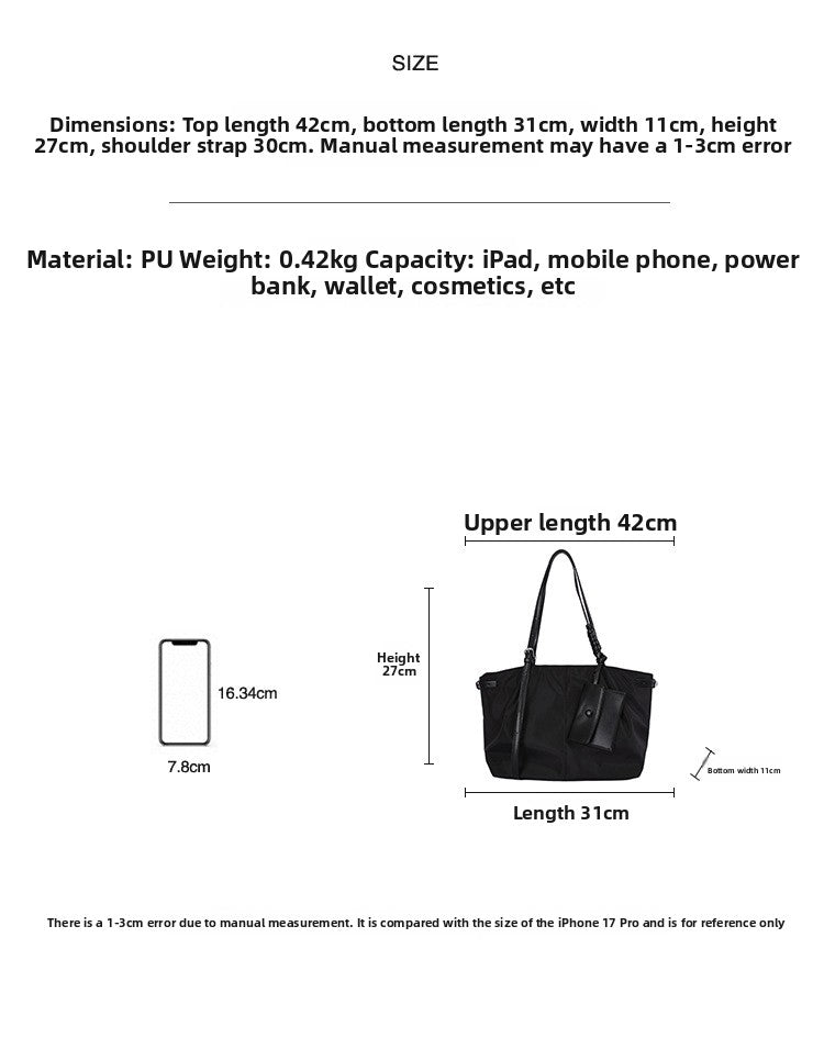 Square PU Leather Tote Bag For Women Featuring Sewing Thread Detail And Single Shoulder Strap, Ideal For Autumn