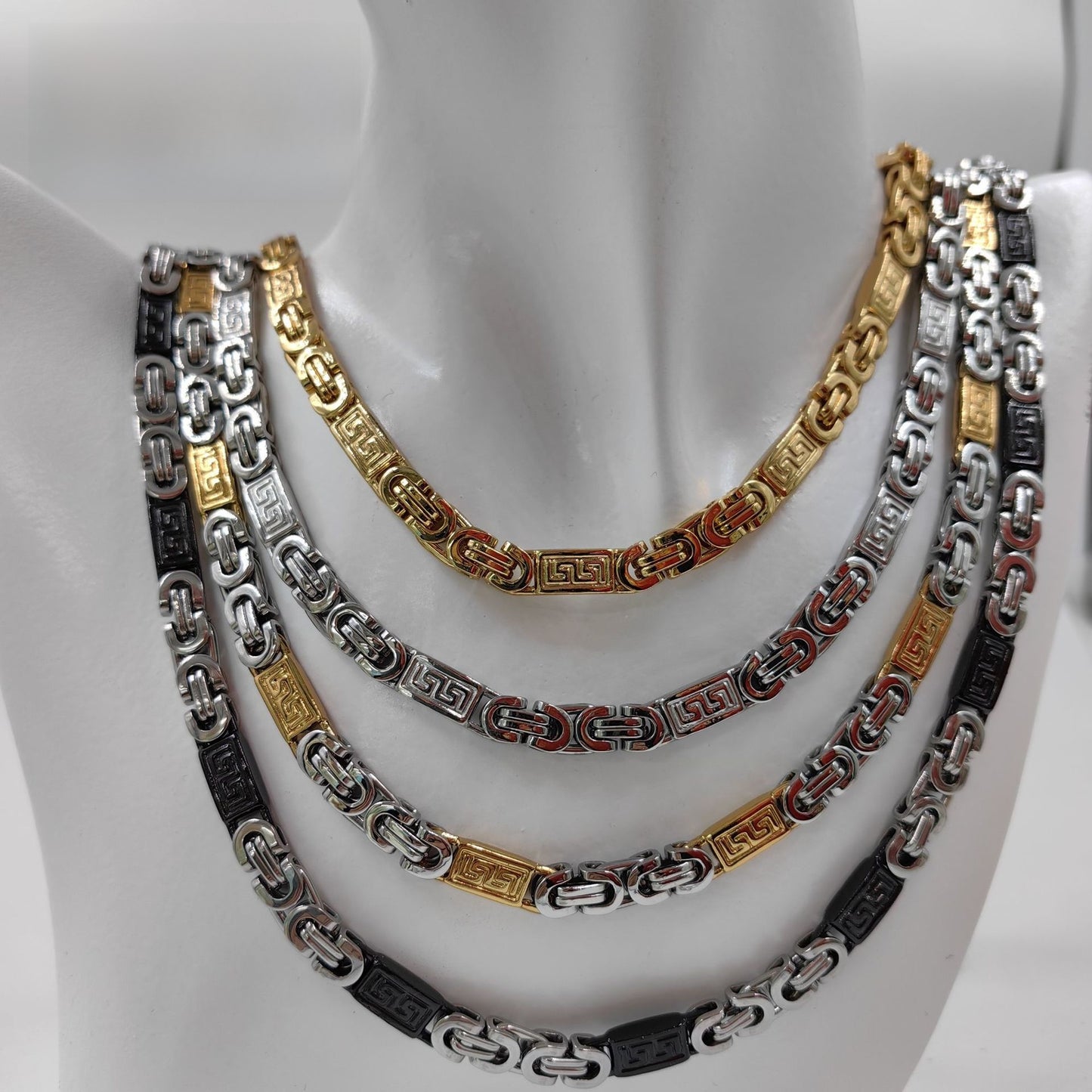Handmade Paper Clip Necklace In Steel Color With 304 Stainless Steel Paperclip Chain, Simple Style, Unisex