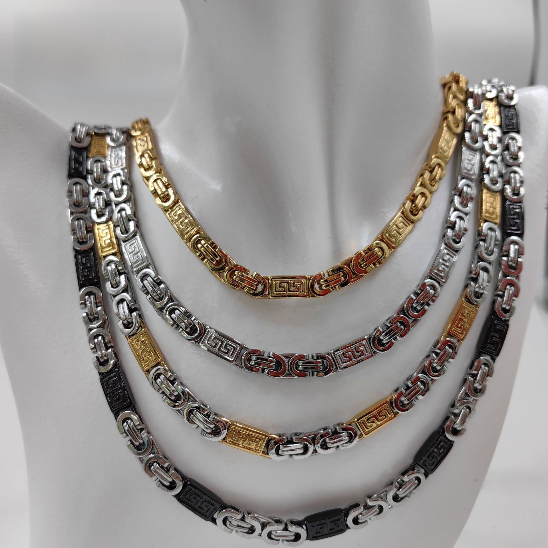 Handmade Paper Clip Necklace In Steel Color With 304 Stainless Steel Paperclip Chain, Simple Style, Unisex
