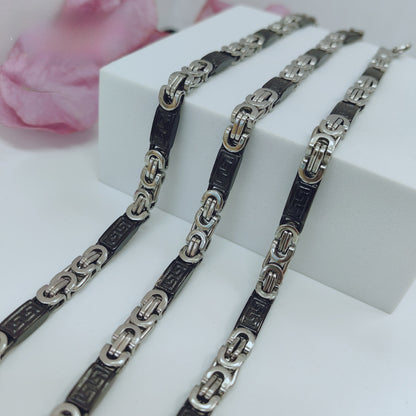 Handmade Paper Clip Necklace In Steel Color With 304 Stainless Steel Paperclip Chain, Simple Style, Unisex