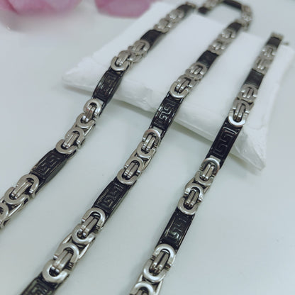 Handmade Paper Clip Necklace In Steel Color With 304 Stainless Steel Paperclip Chain, Simple Style, Unisex