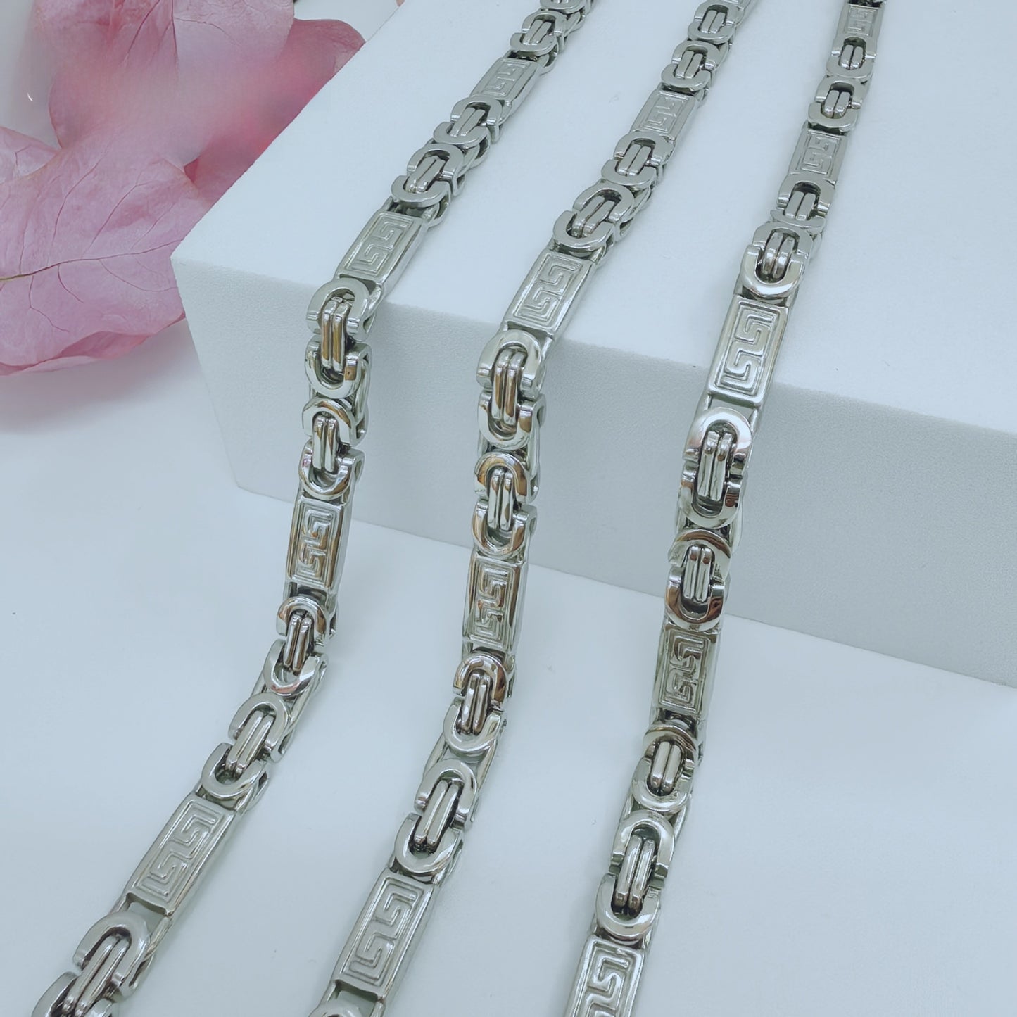 Handmade Paper Clip Necklace In Steel Color With 304 Stainless Steel Paperclip Chain, Simple Style, Unisex