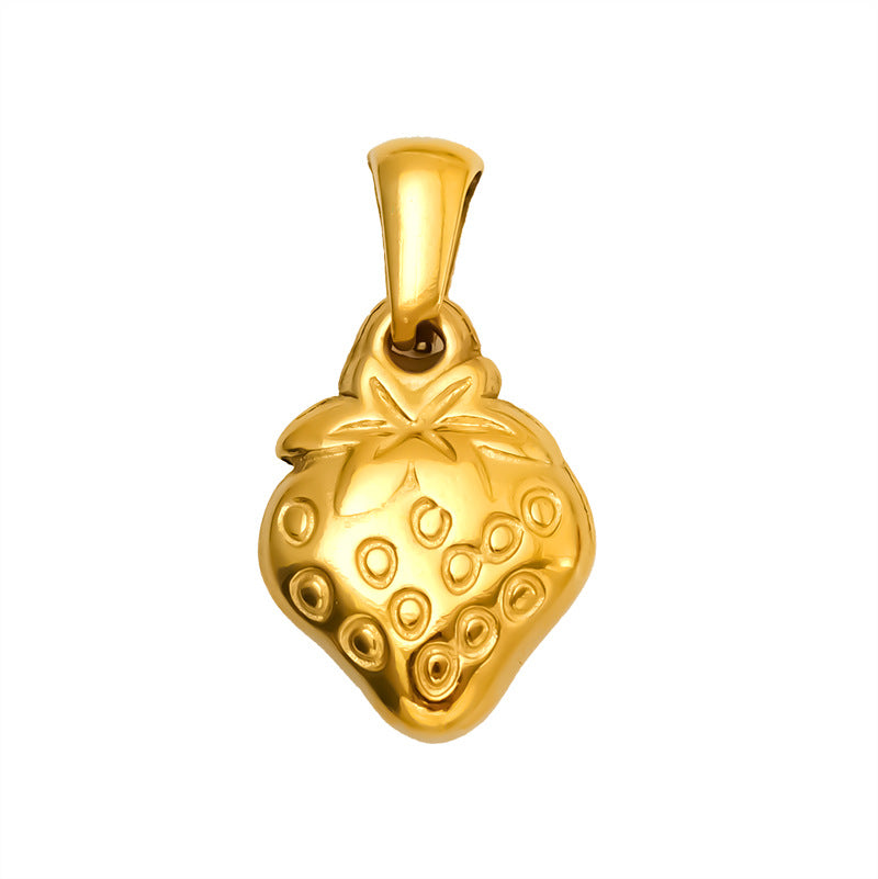 Fruit Pendant In 304 Stainless Steel With 18K Real Gold Plated PVD Coating, Available In Gold