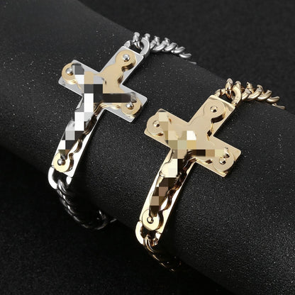 Men's Quadrilateral Pendant In Titanium Steel With Steel Color, Perfect For Spring Wear