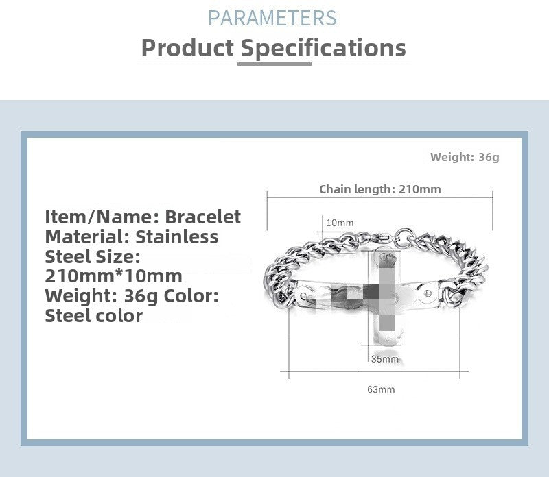 Men's Quadrilateral Pendant In Titanium Steel With Steel Color, Perfect For Spring Wear
