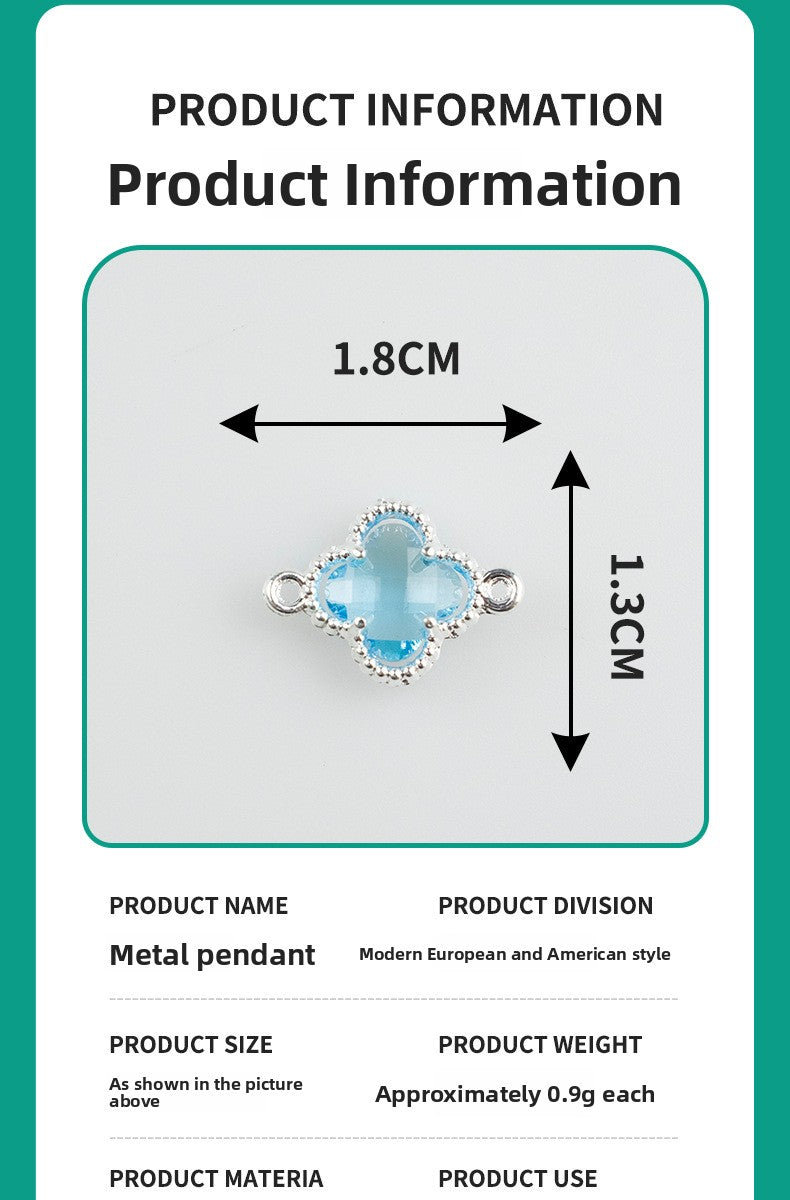 Lucky Heart Alloy Pendant Featuring Inlay Craftsmanship In Original Design Jewelry Accessories