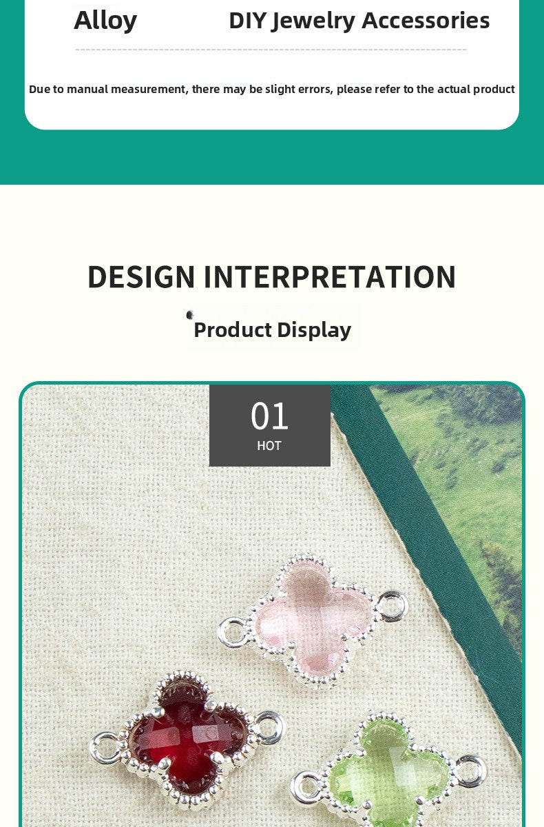 Lucky Heart Alloy Pendant Featuring Inlay Craftsmanship In Original Design Jewelry Accessories