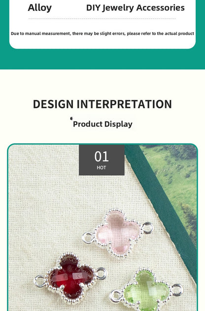 Lucky Heart Alloy Pendant Featuring Inlay Craftsmanship In Original Design Jewelry Accessories
