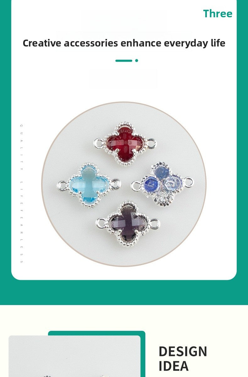 Lucky Heart Alloy Pendant Featuring Inlay Craftsmanship In Original Design Jewelry Accessories