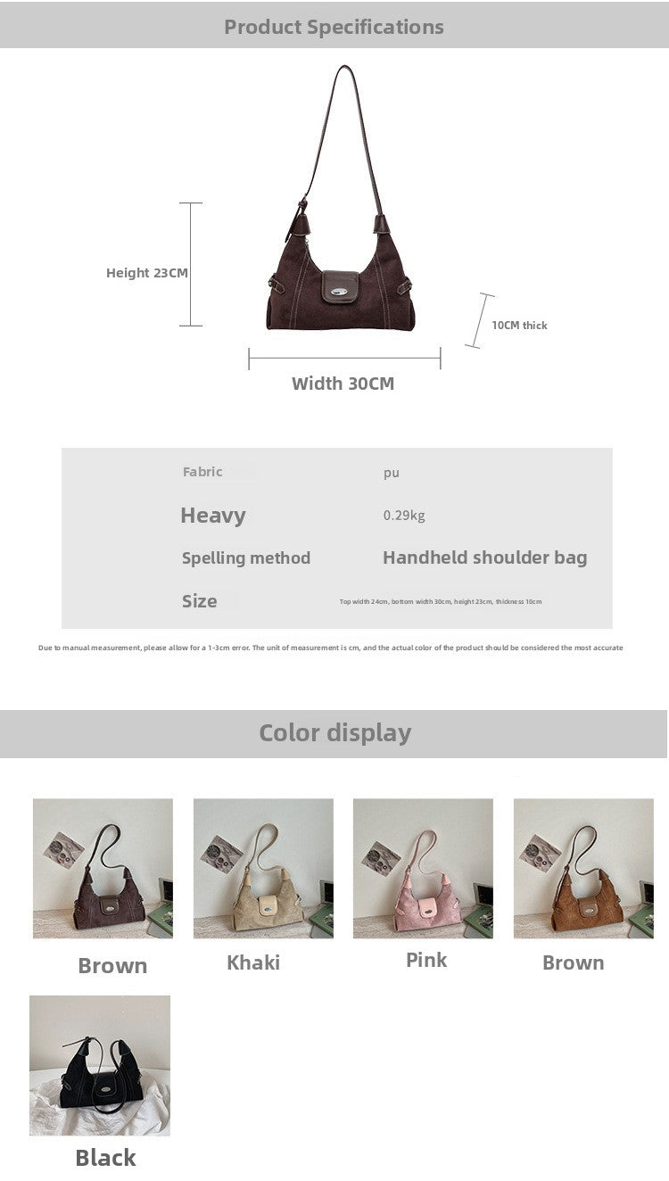 Square Splicing Shoulder Bag In PU Leather Featuring Sewing Thread, Single Shoulder Strap Designed For Autumn