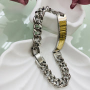 Steel-colored Bracelet, 10mm Wide