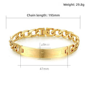 Gold Bracelet 10mm Wide