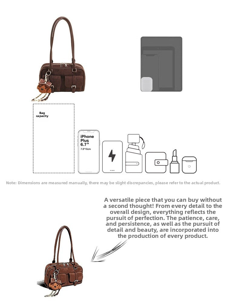Women’s Underarm Bag In PU Leather Featuring Sewing Thread Fashion Element With Splicing And Pillow Shape, Perfect For Summer