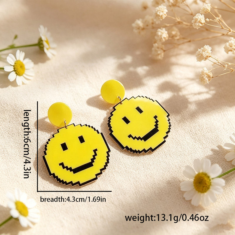 Geometric Three-dimensional Acrylic Stud Earrings In IG Style With 0.01µm Coating Thickness And Titanium Steel Ear Pins For Women
