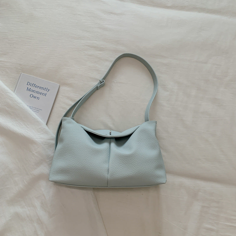 Square PU Leather Shoulder Bag For Women Featuring Sewing Thread Detail And Single Shoulder Strap, Ideal For Summer