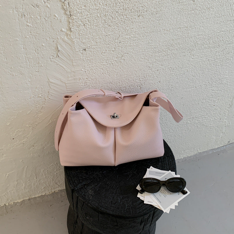 Square PU Leather Shoulder Bag For Women Featuring Sewing Thread Detail And Single Shoulder Strap, Ideal For Summer