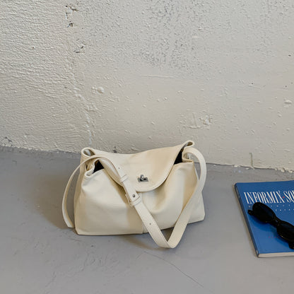 Square PU Leather Shoulder Bag For Women Featuring Sewing Thread Detail And Single Shoulder Strap, Ideal For Summer