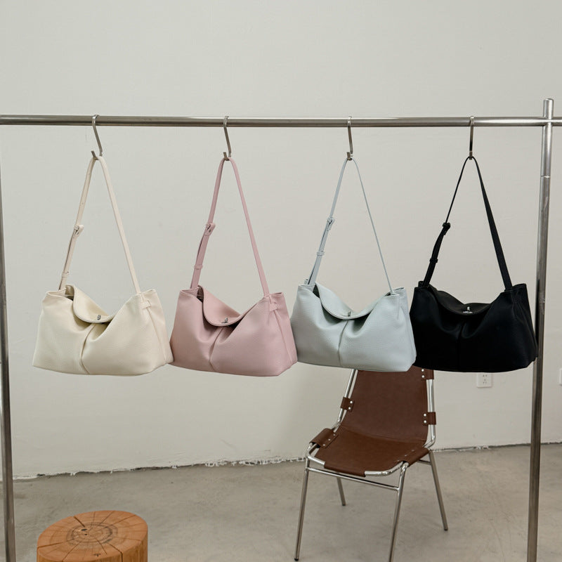 Square PU Leather Shoulder Bag For Women Featuring Sewing Thread Detail And Single Shoulder Strap, Ideal For Summer