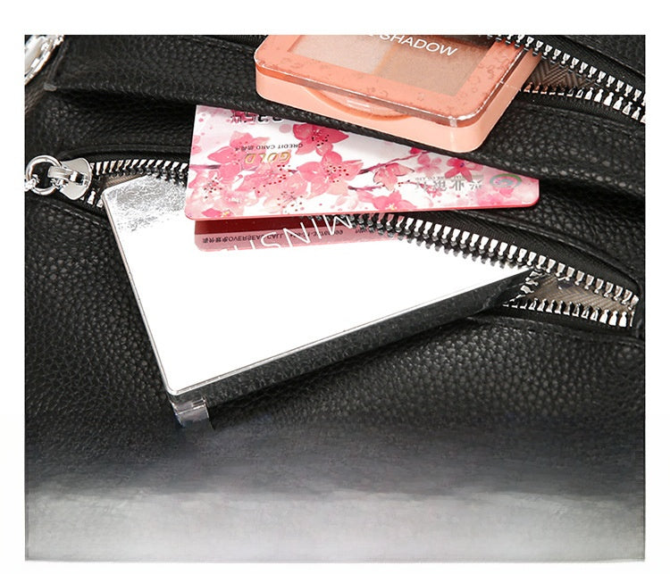 Women’s PU Sewing Thread Backpack, Wear-Resistant Design, Perfect For Summer Use