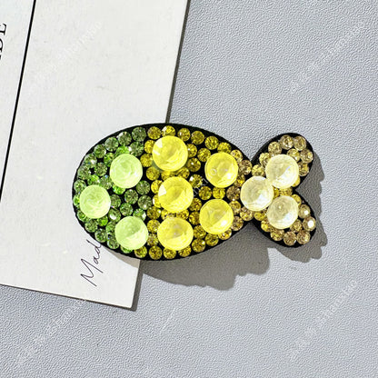 Original Design Fish BB Clips Hairpin For Women With Rhinestones In Purple